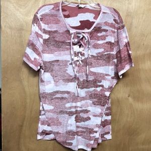 Lucky brand size large camo color shirt sleeve lightweight shirt